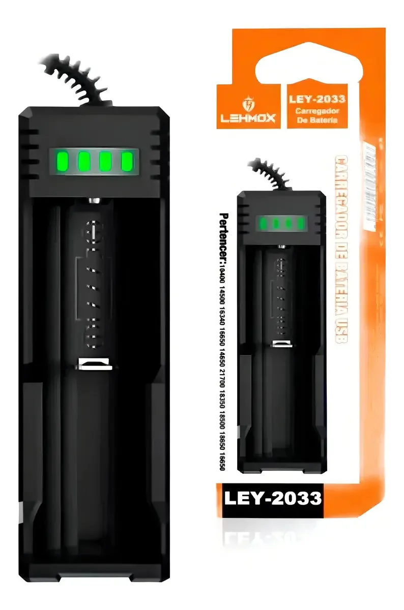 Carregador De Pilhas E Baterias Usb Ley-2033 5v