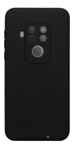 Capa Silicone Aveludada + Película Vidro 3d Moto One Zoom