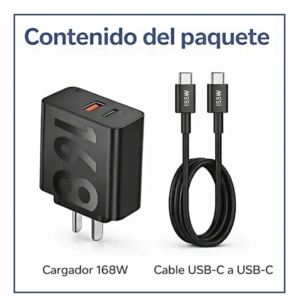 Turbo Power 168w carregador tipo C inteligente ultra rápido foto 3