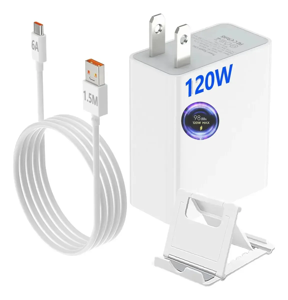 Carregador Super Rápido Tipo C de 33w para Xiaomi com cabo