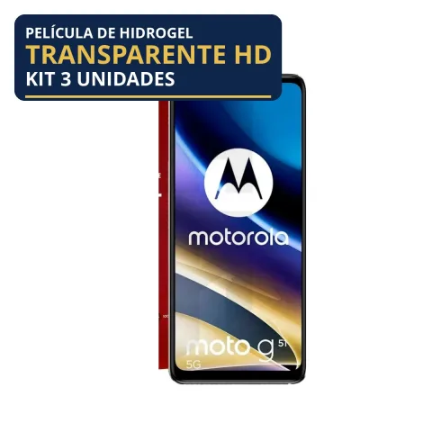 Kit 3 Películas Hidrogel Transparente Moto G51