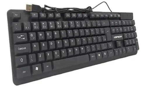 Teclado KA-691 QWERTY USB Preto com Teclado Numérico foto 2