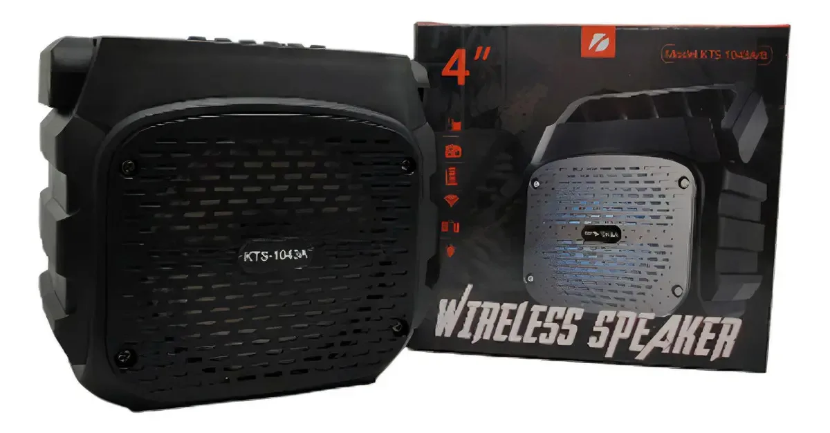 Caixa de Som Portátil Bluetooth -1043A/B Microfone