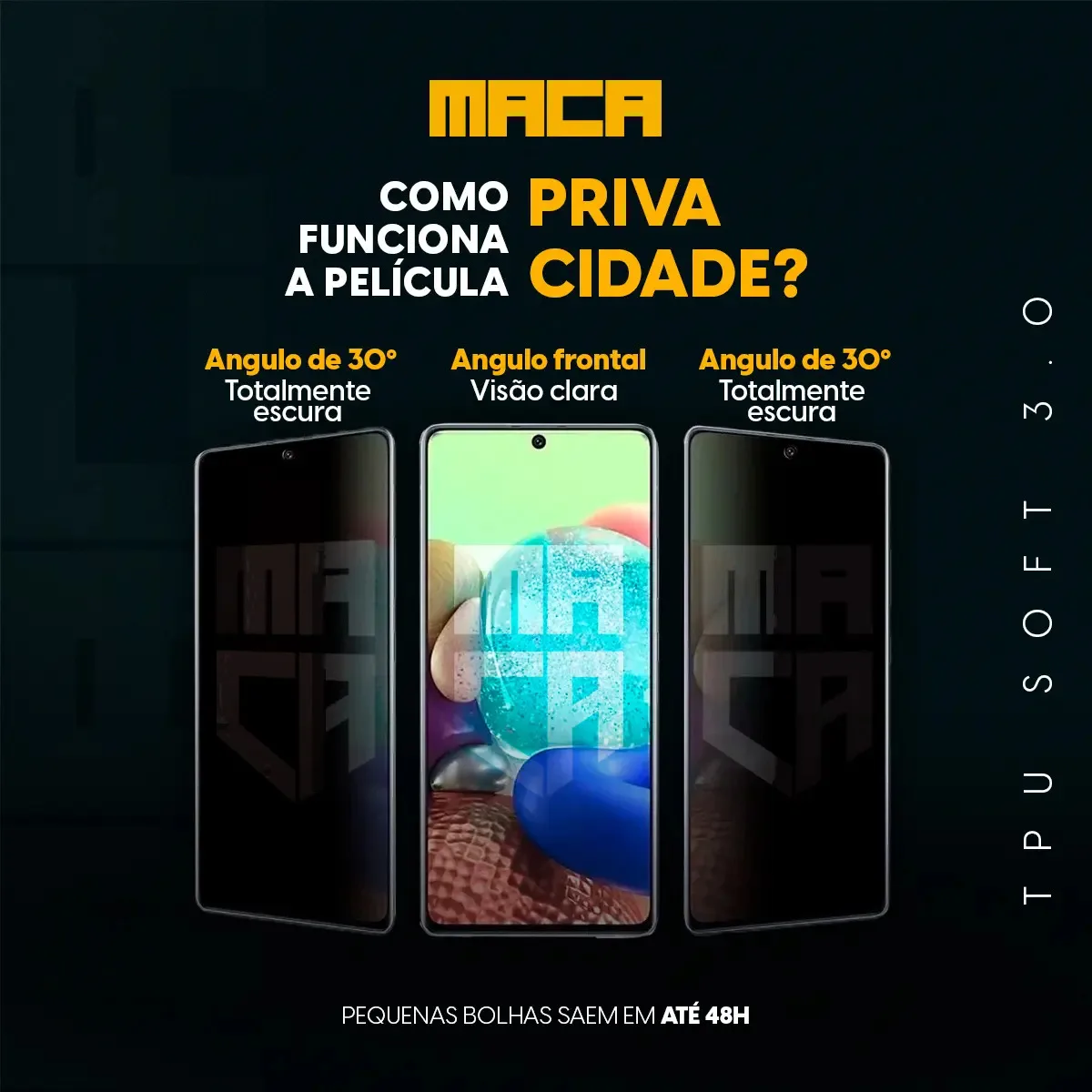 Película Hidrogel Privacidade Fosca Samsung Galaxy S24 Plus foto 3