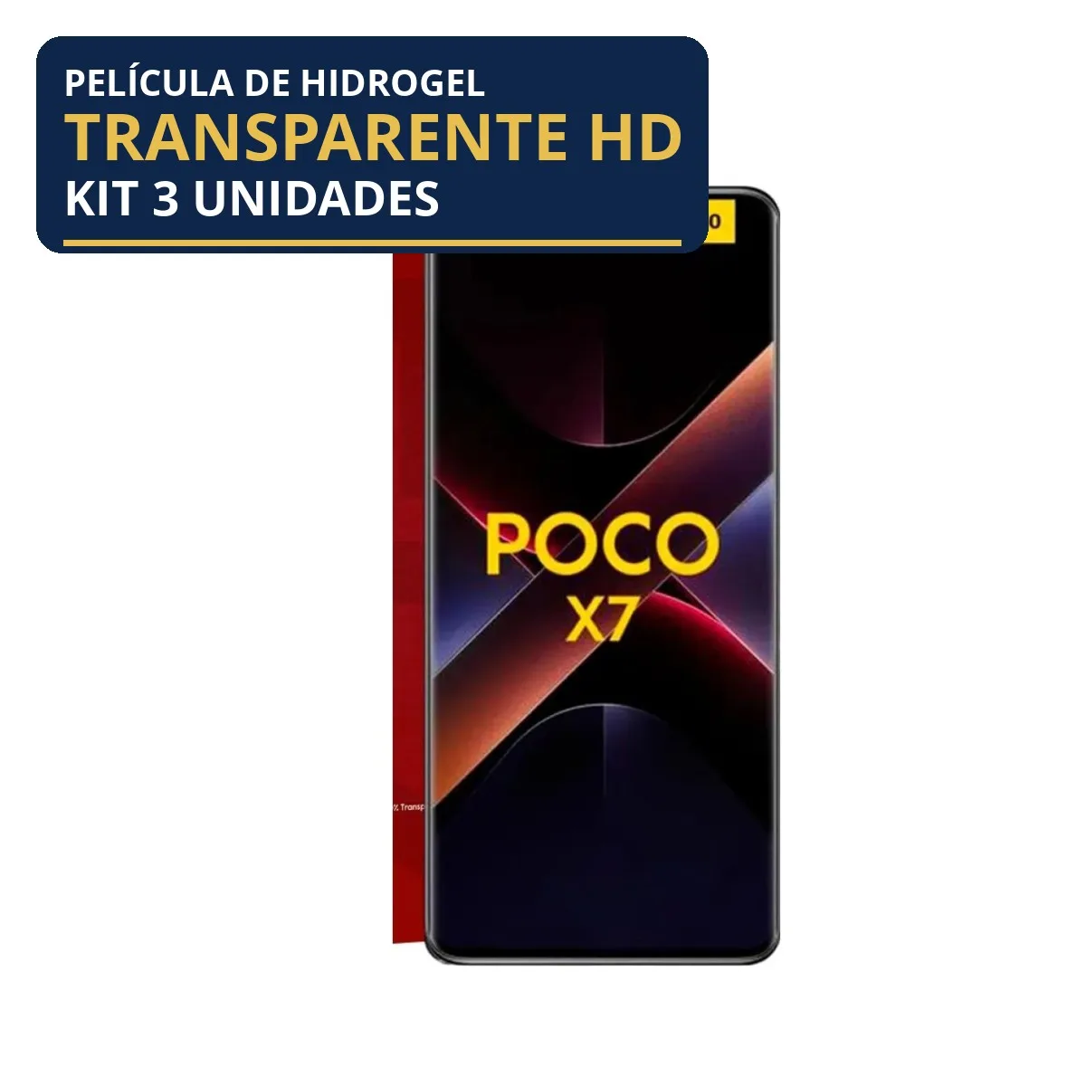 Kit 3 Películas Hidrogel Transparente Poco X7