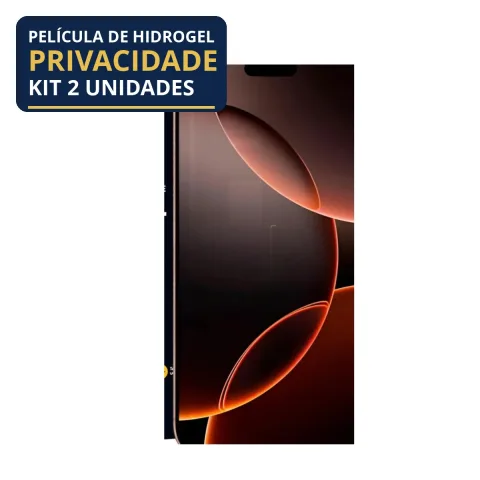 Kit 2 Películas Hidrogel Privacidade iPhone 16 Pro Max