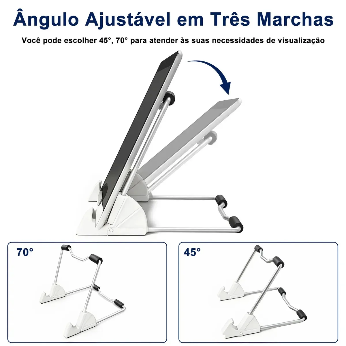 Branco Suporte Celular Mesa Totem Suporte Para Tablet foto 3