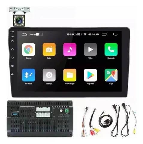 Estéreo de carro Wifi Gps Android 9in 2din com tela 2+32g