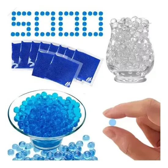 Bolinhas Gel 7-8mm 5000 Mil Bolas Arminha Descoração Azul