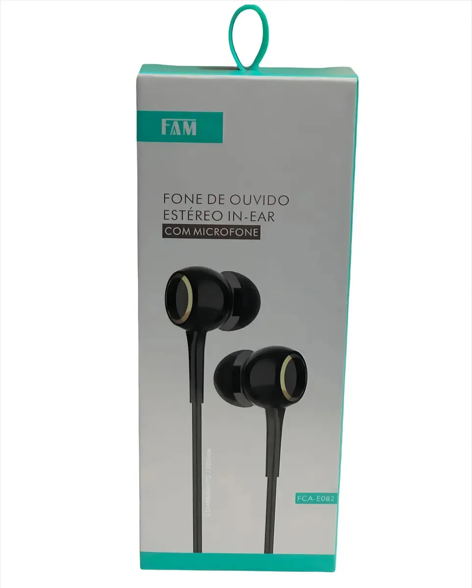 Fone De Ouvido - Estéreo In-ear Com Microfone - Fca-e082
