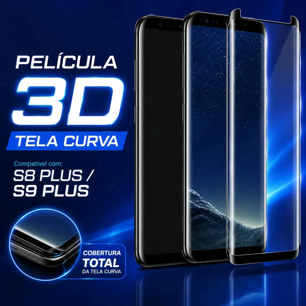 Película Vidro 3d Tela Curva Para Galaxy S8 Plus / S9 Plus foto 3