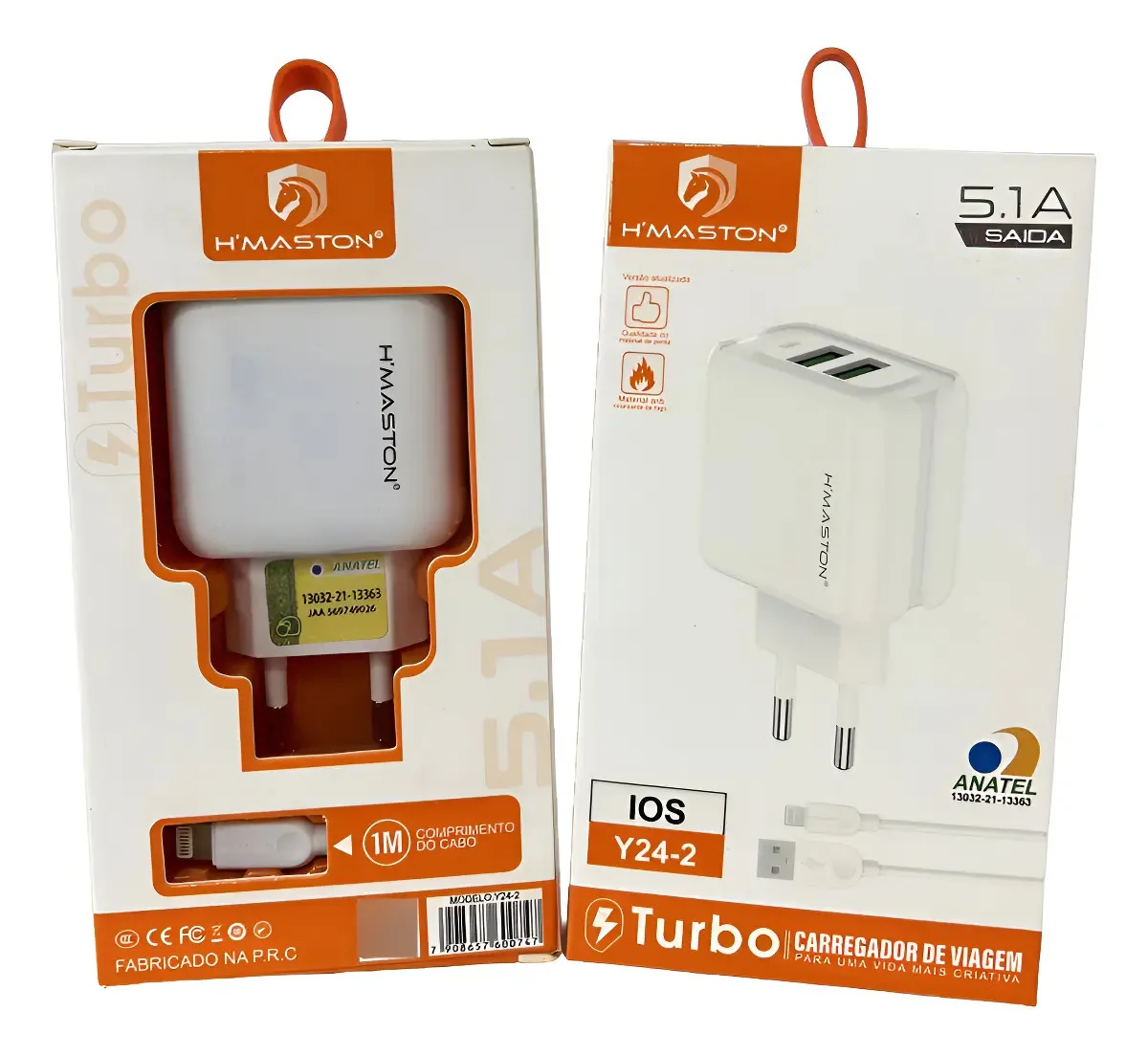 Carregador Hmaston Tomada 5.1 iPhone Y24-2 Cor Branco