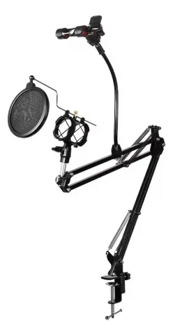 Suporte para microfone, braço, filtro pop, suporte