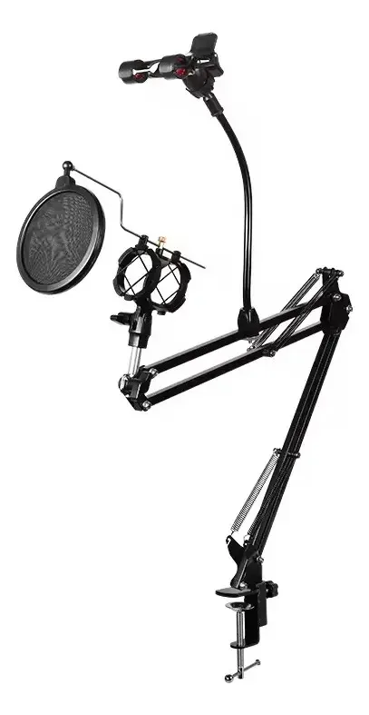 Suporte para microfone, braço, filtro pop, suporte