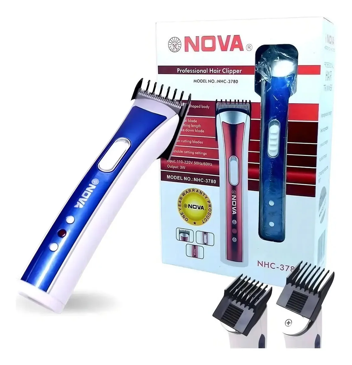 Cortador E Aparador Cabelo Nhc-3780 Recarregável