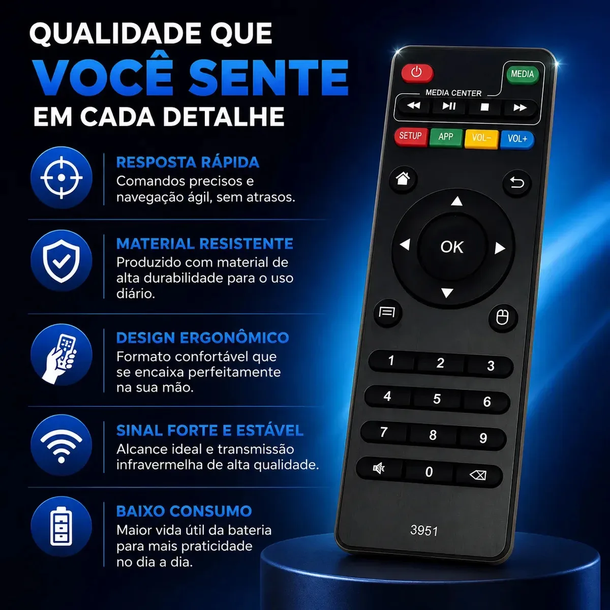 Controle remoto TV Box foto 2