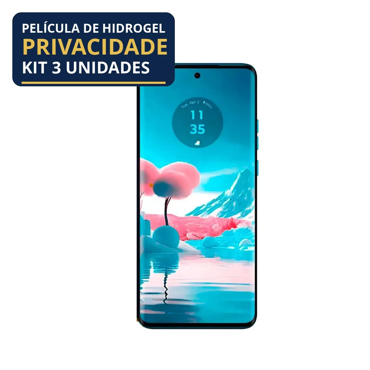 Kit 3 Películas Hidrogel Privacidade Edge 40 Neo