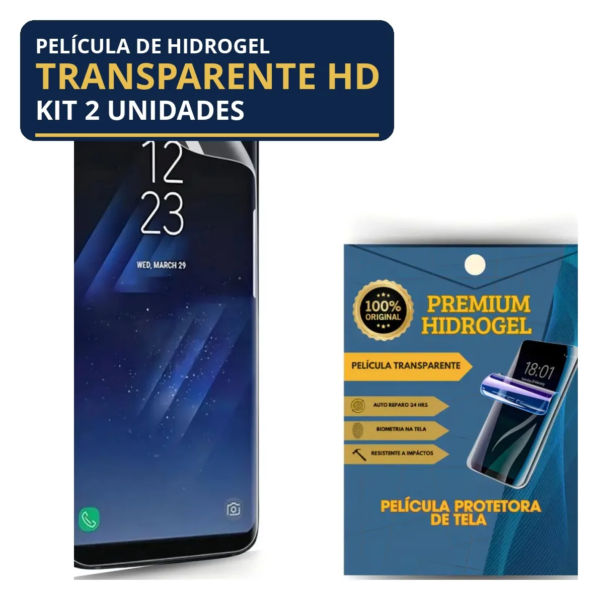 Kit 2 Películas Hidrogel Transparente iPhone 11 Pro 11 Pro