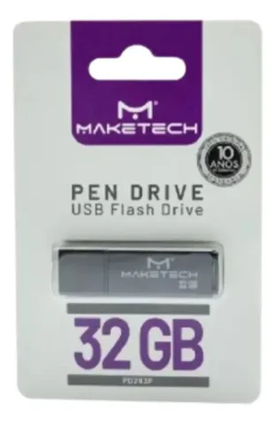 Pen Drive 32GB USB 2.0 PD283P Preto Plástico