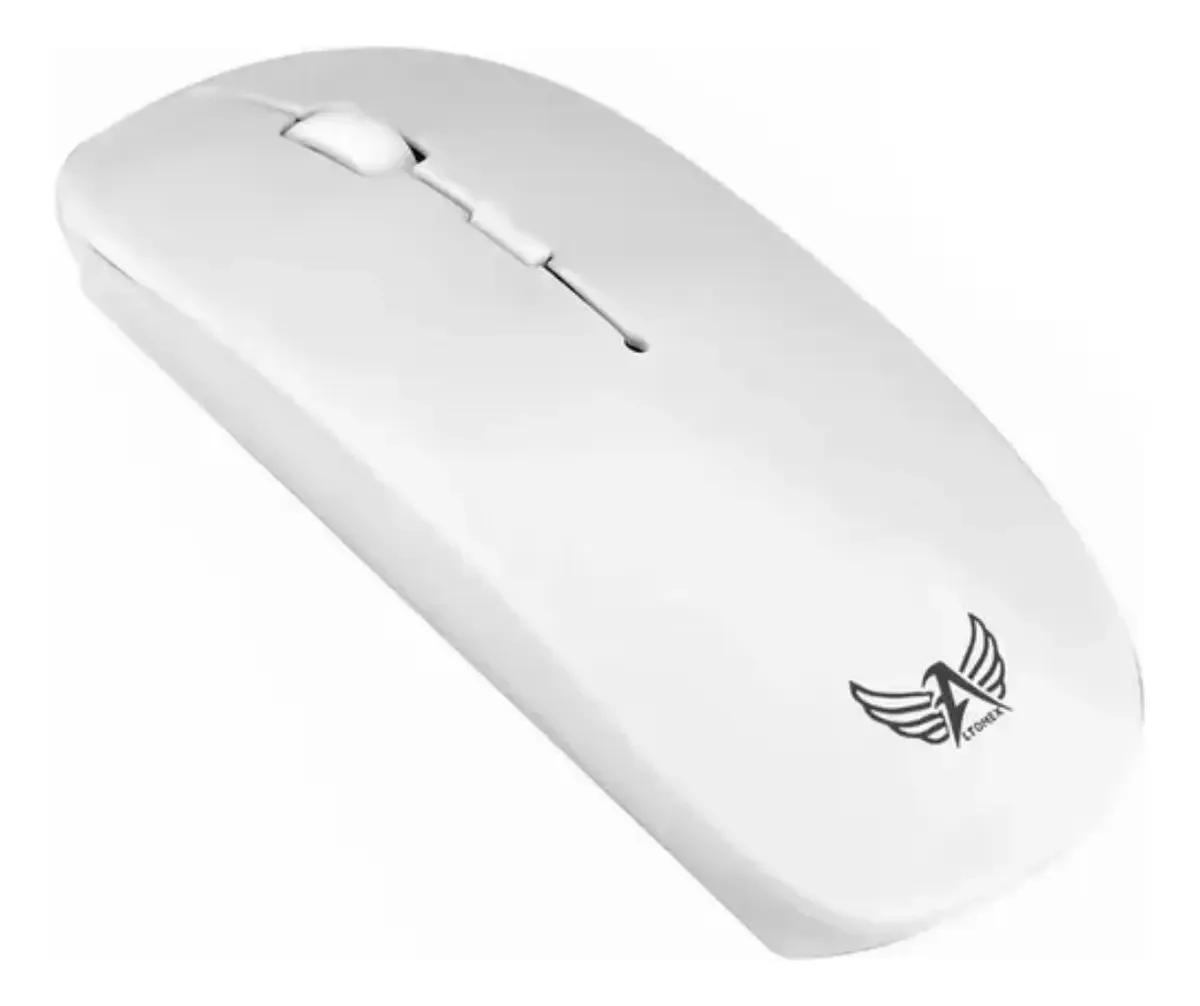 Mouse Sem Fio USB AG-690 1600dpi Óptico Branco