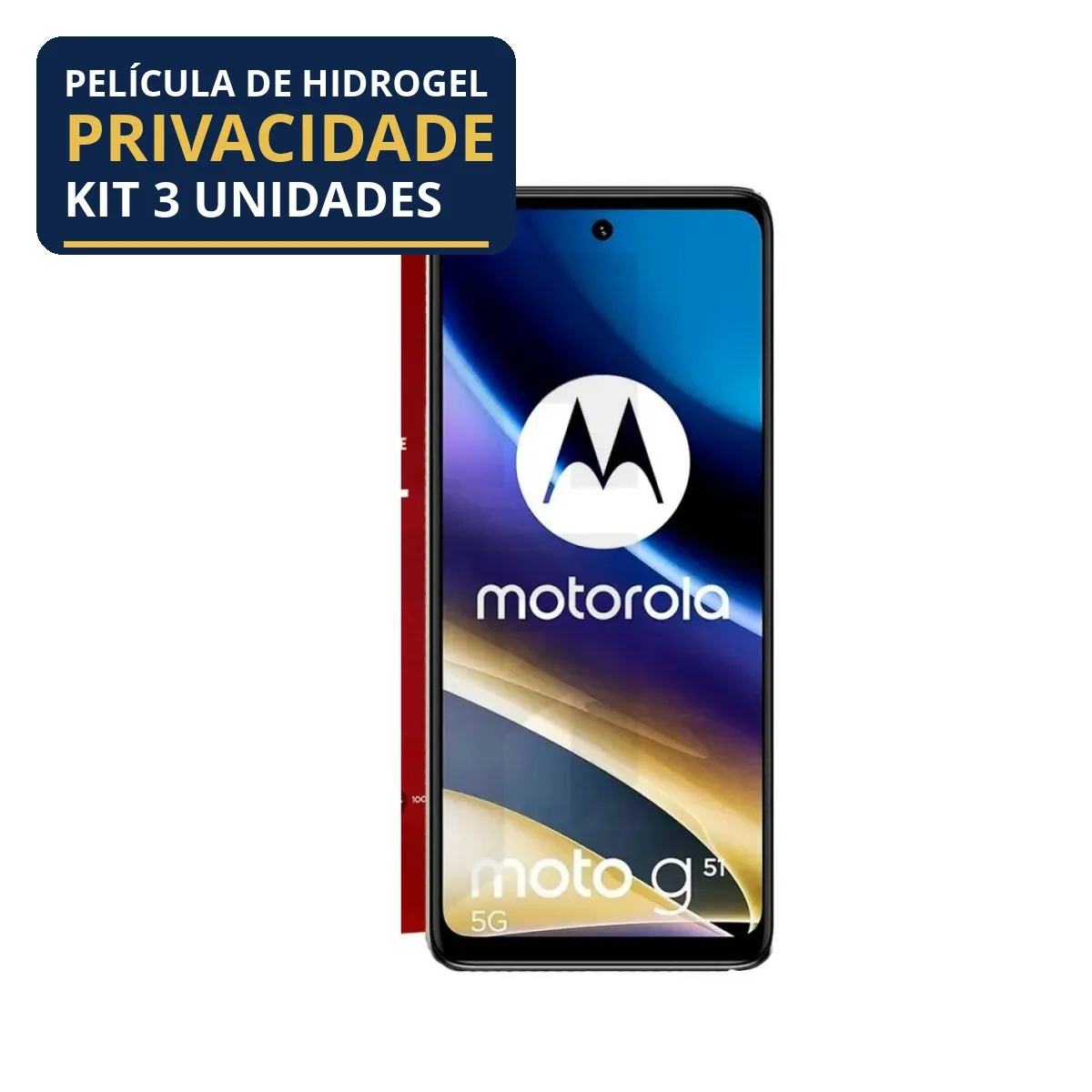 Kit 3 Películas Hidrogel Privacidade Moto G51