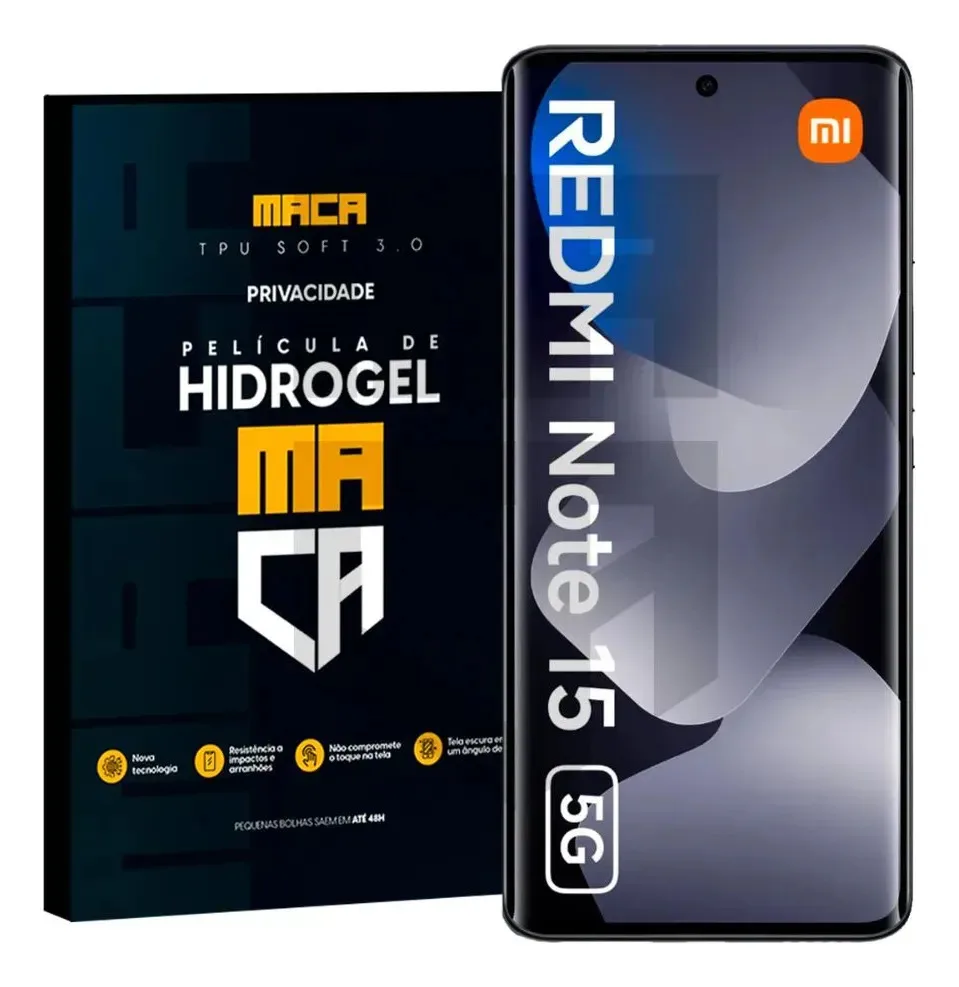 Película Hidrogel Frontal Redmi Note 15 5g Privacidade