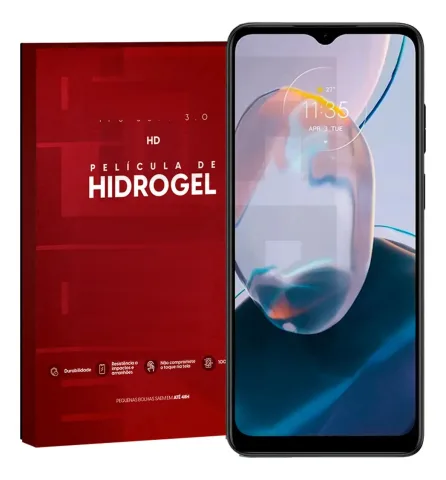 Película De Hidrogel Moto E22 Frontal Transparente