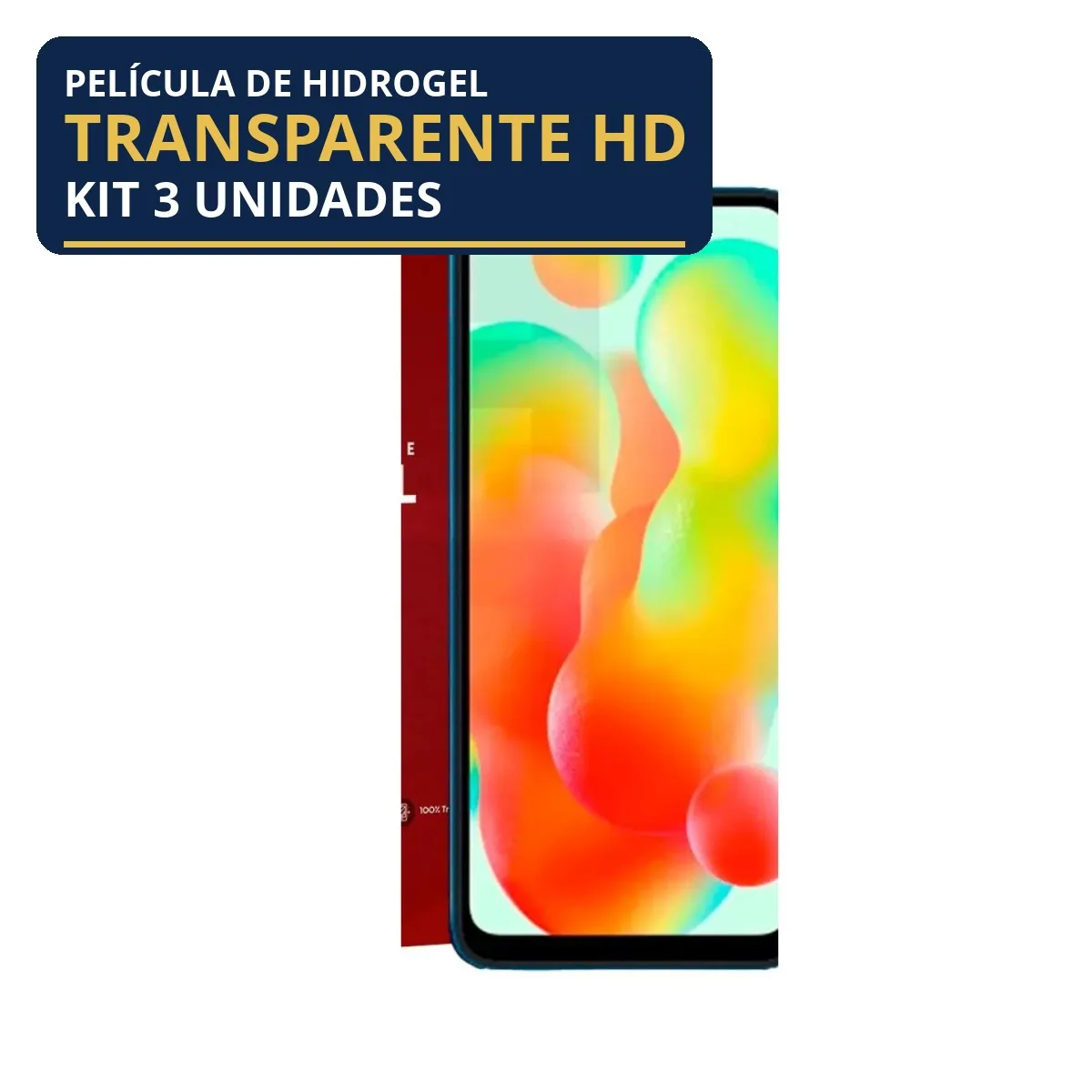 Kit 3 Películas Hidrogel Transparente Redmi 12C