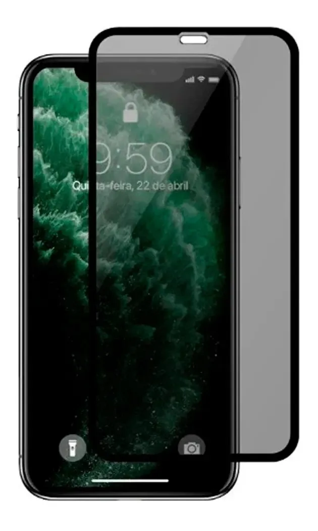 Película Vidro Privacidade 3D iPhone 11 Pro X XR XS Max 9H foto 3