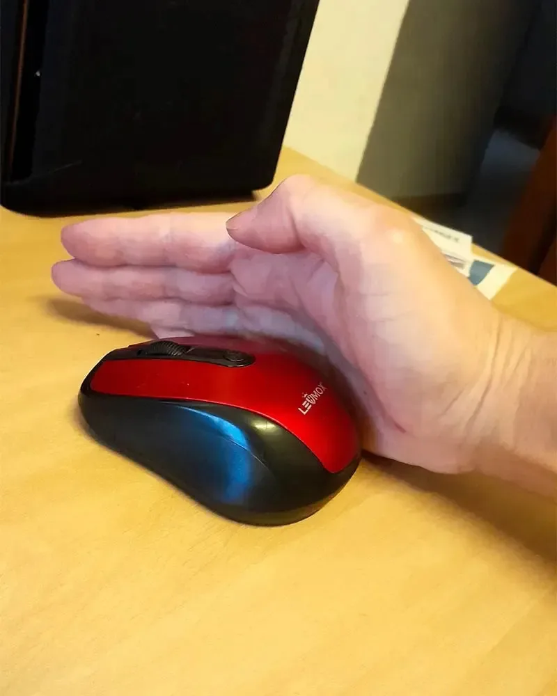 Mouse Sem Fio Wireless 2.4ghz - Ley-173 Vermelho foto 3
