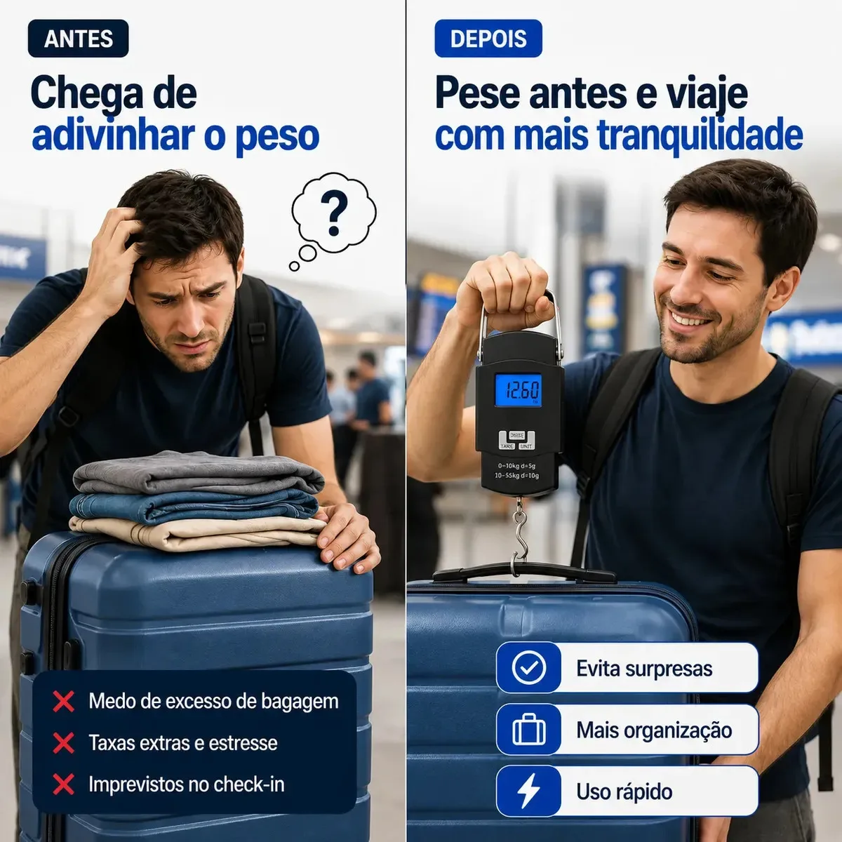 Balança Manual Digital al-sf008 Até 50kg Gancho foto 2
