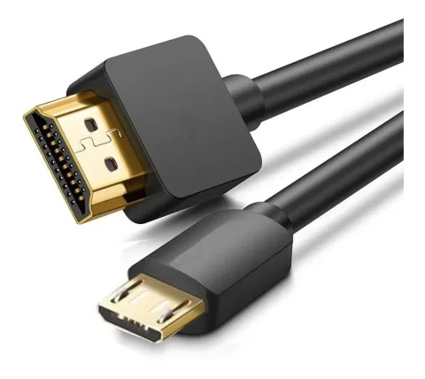 Cabo micro USB com entrada e saída V8