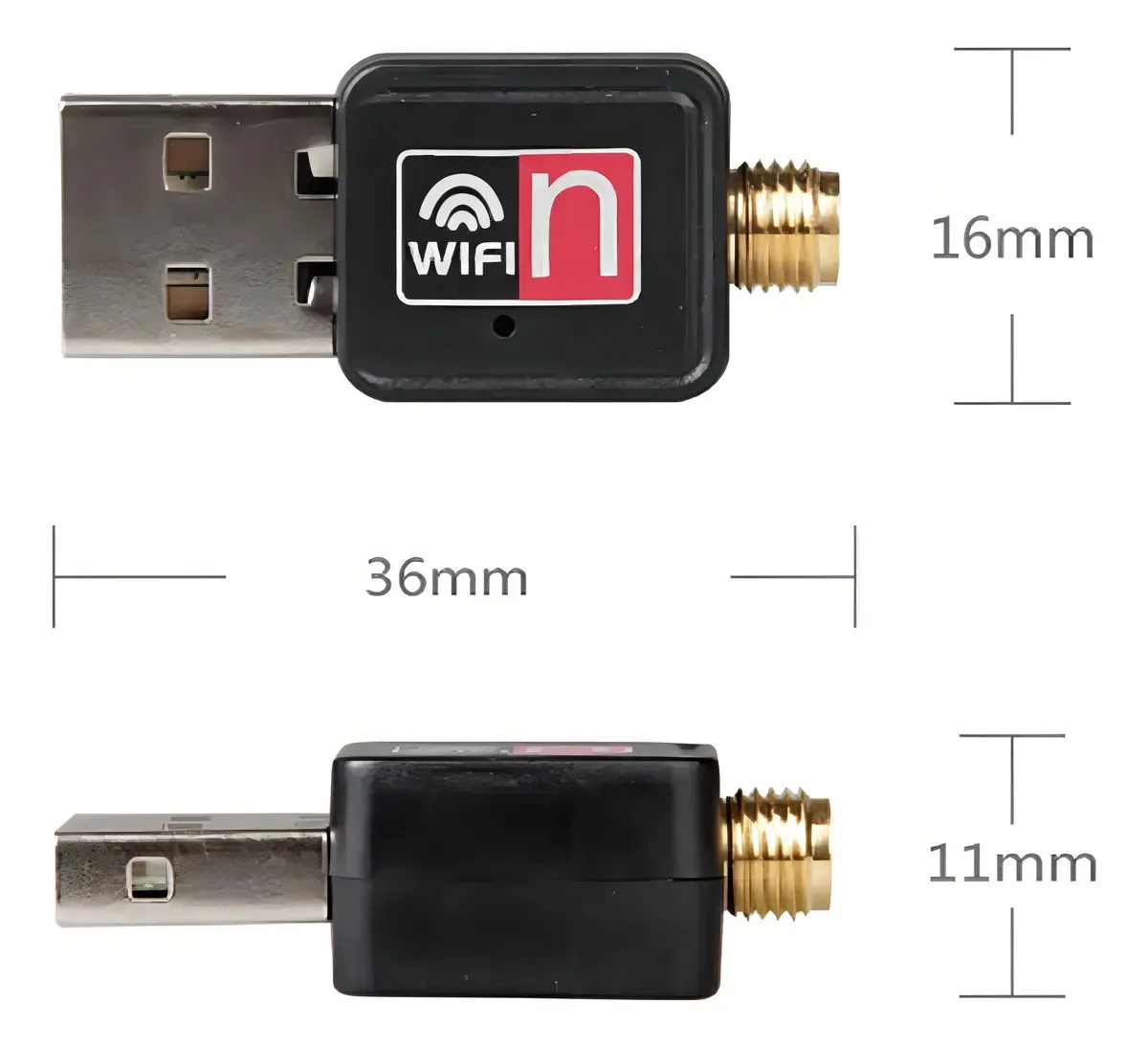 Adaptador WiFi USB 2.4GHz com Antena Externa foto 3