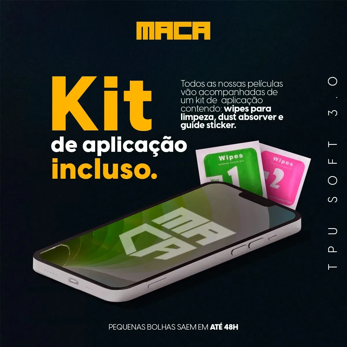 Película De Hidrogel Compatível iPhone 16 Privacidade Frente foto 4