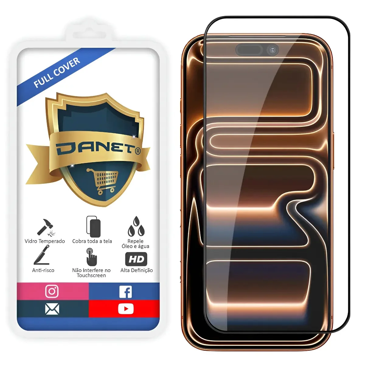 Película Vidro Temperado 3d Para iPhone 17 Pro Max Full Cove