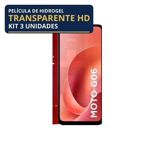 Kit 3 Películas Hidrogel Transparente Moto G06