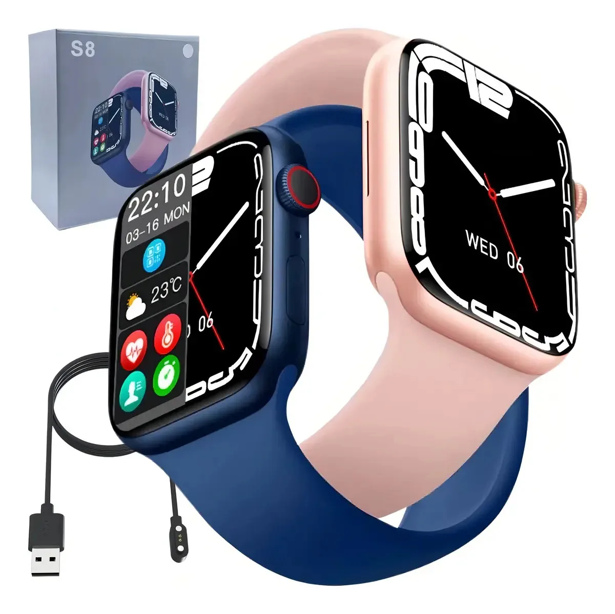 Relogio Smartwatch Inteligente S8 Preto foto 3