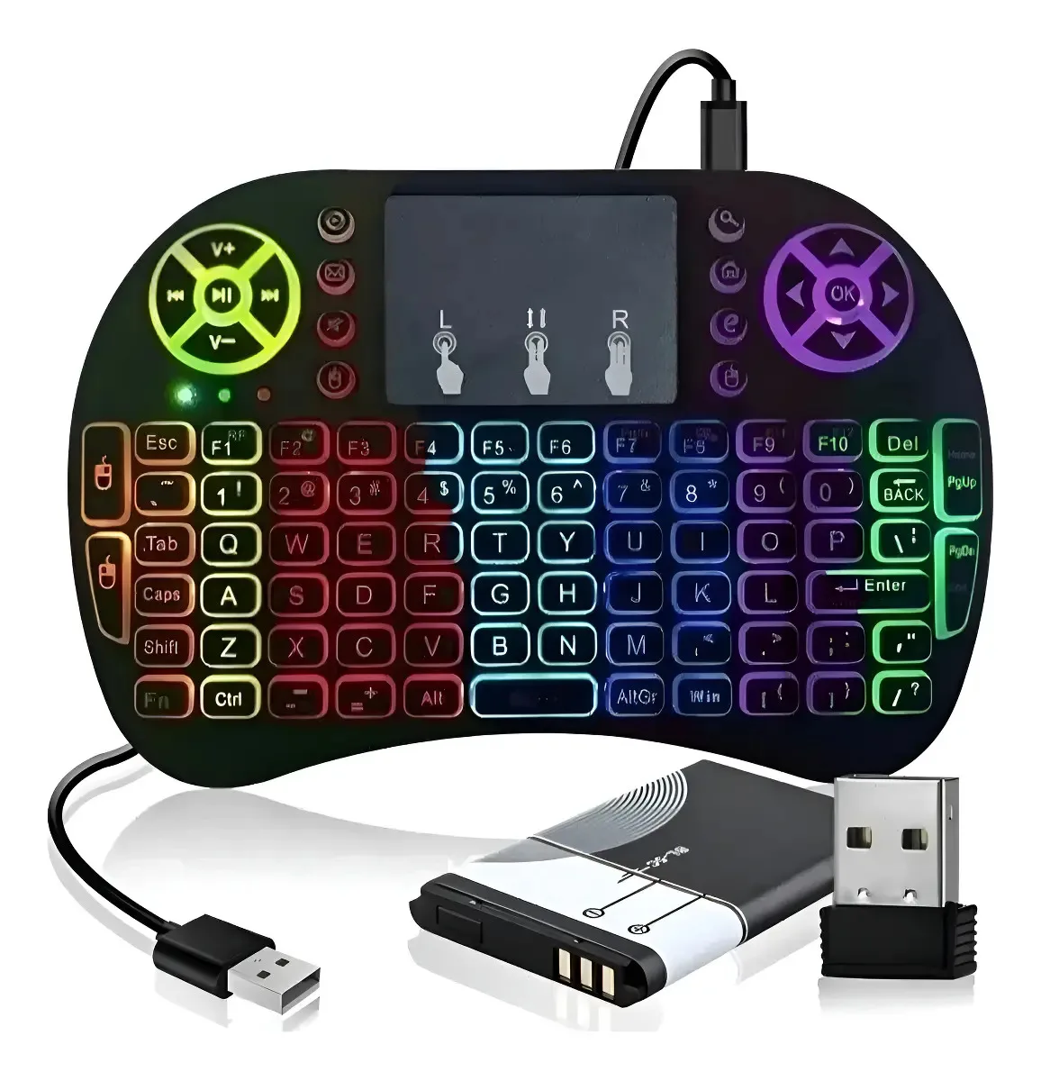 Mini Teclado Gamer Sem Fio AL-313 USB 2.0 Membrana