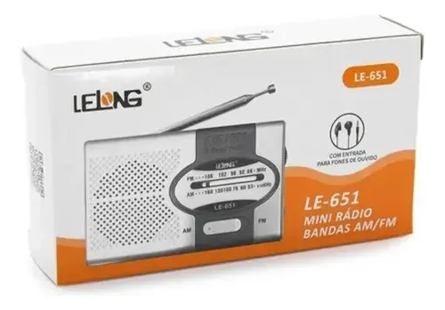 Rádio Portátil LE-651 Analógico AM/FM com Fone foto 3