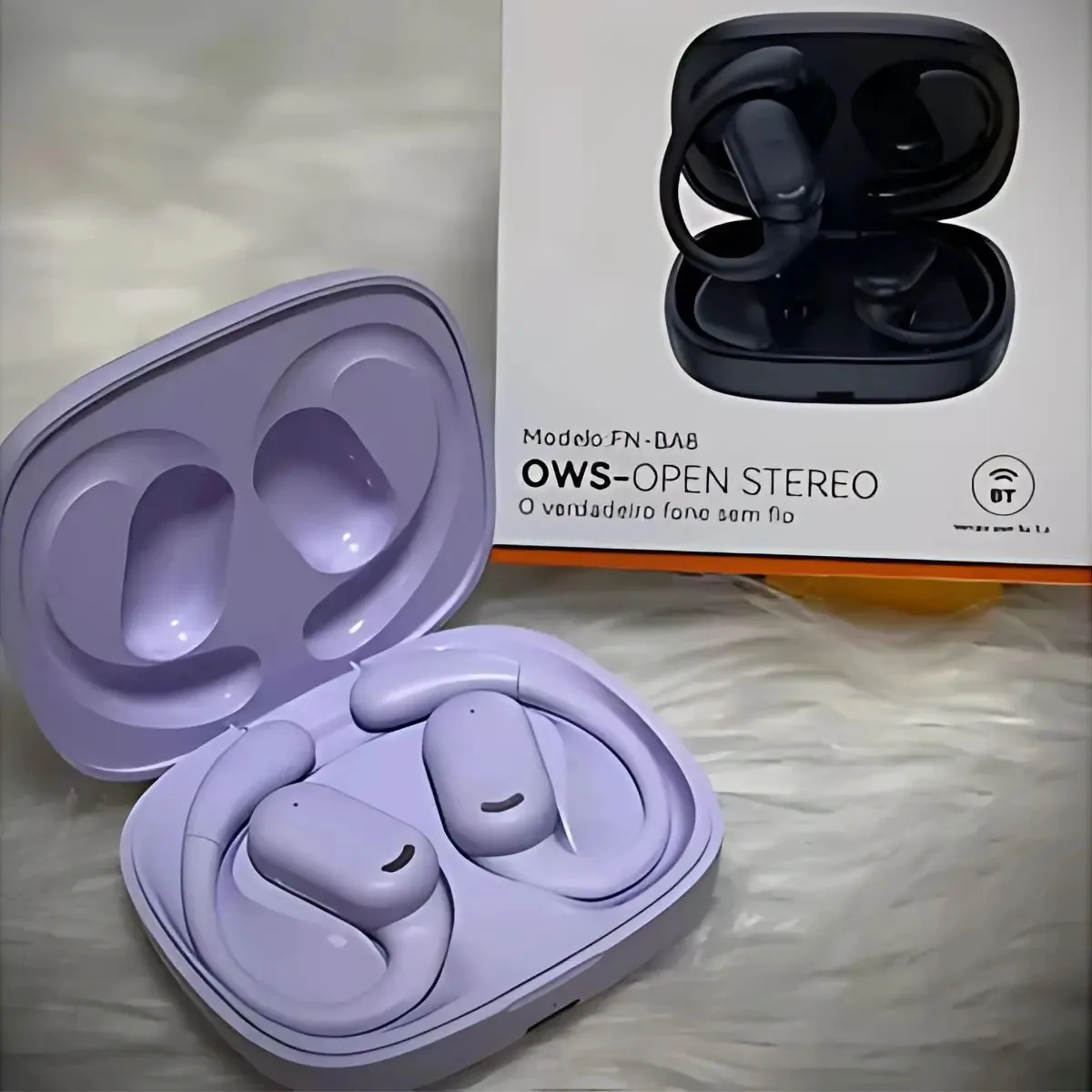 Fone de Ouvido Bluetooth FN-BA8 Sem Fio Lilás