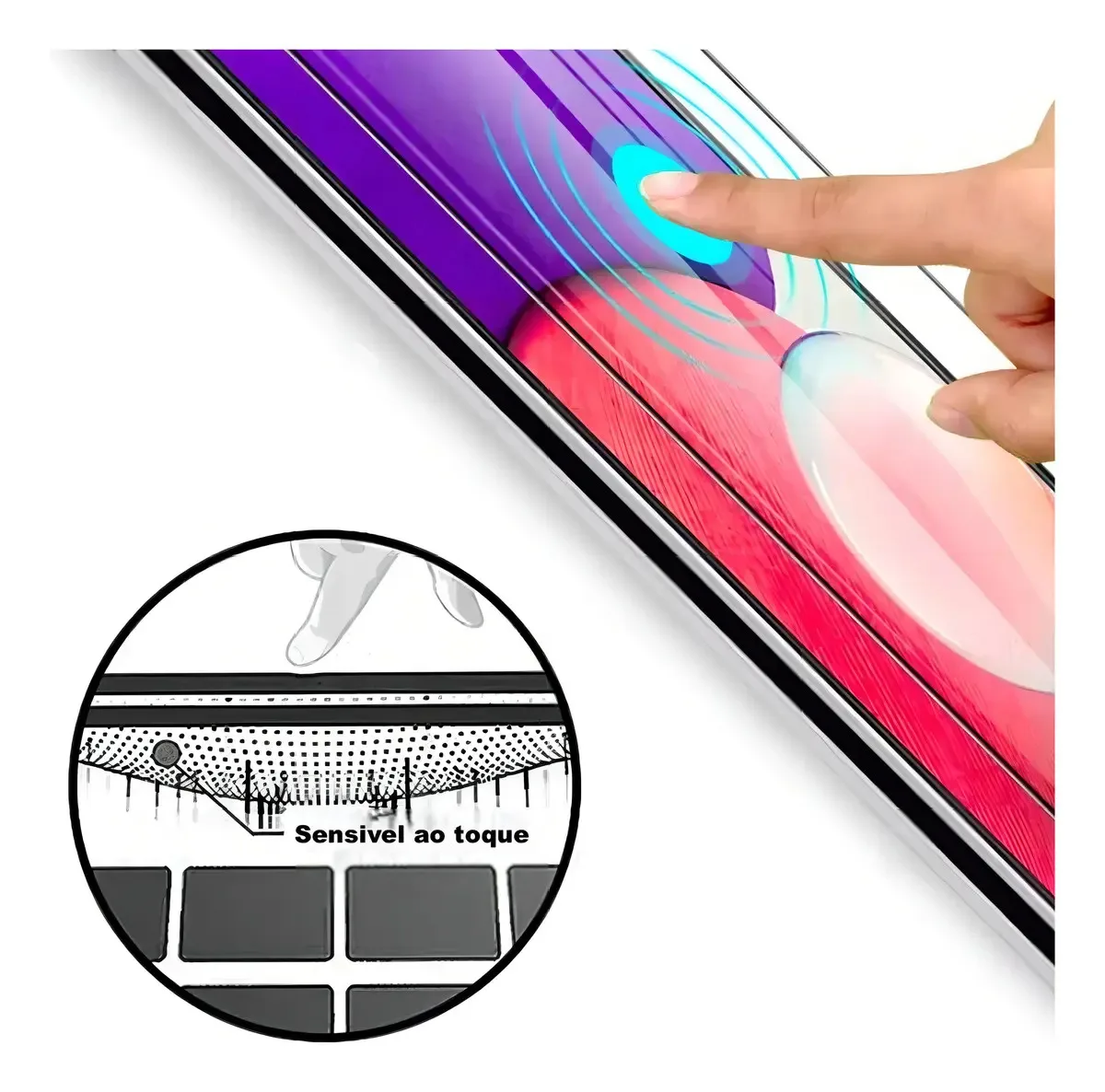 Película Vidro Temperado 3D para Motorola Moto G7 Power Tela foto 3