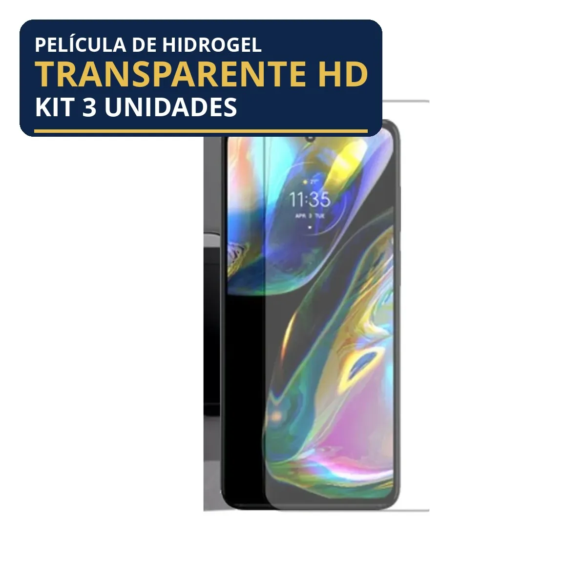Kit 3 Películas Hidrogel Transparente Moto G82