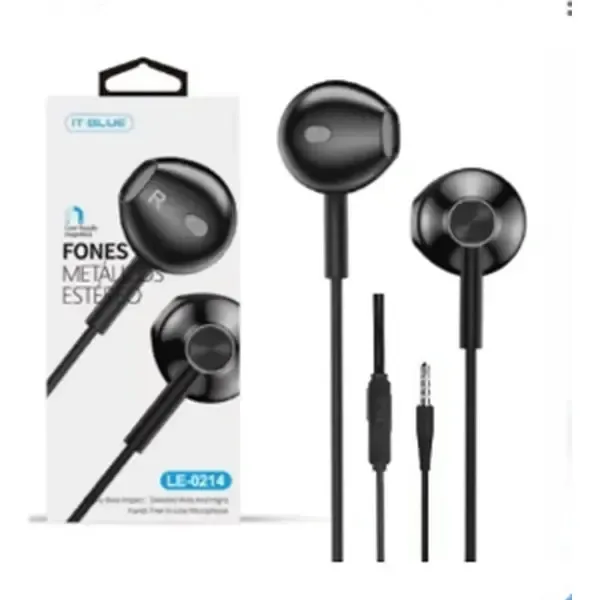 Fone De Ouvido Com Fio It-blue Le-0214 C/ Fixação Magnética