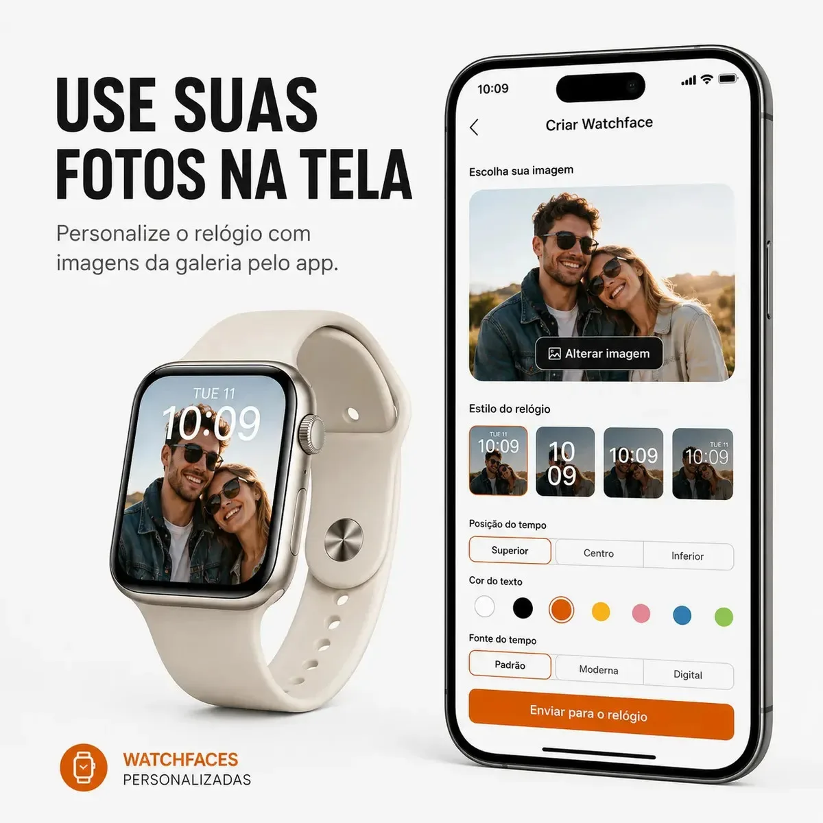 Relógio Microwear Smartwatch S11 Mini Series 11 42mm foto 3