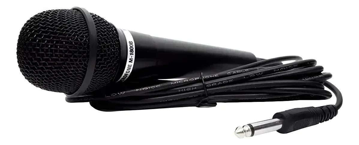 Microfone Dinâmico Profissional Com Cabo P10