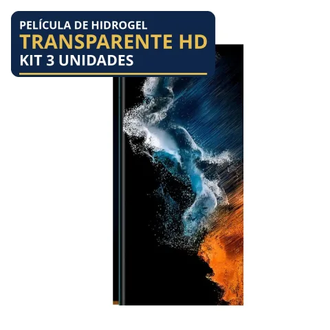 Kit 3 Películas Hidrogel Transparente Galaxy S22 Ultra