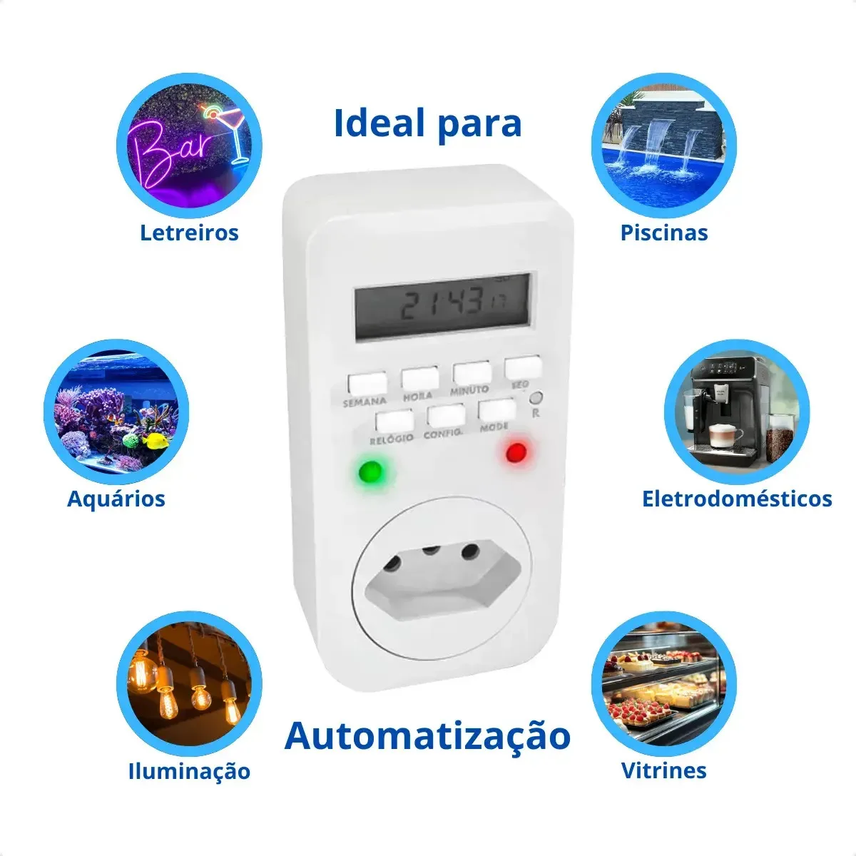 Temporizador Timer Digital Lcd Programável Bivolt Tmd-tb91a foto 2