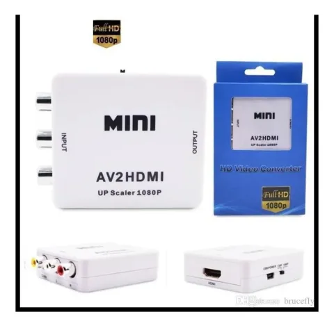 Conversor Av2 Para Hdmi 1080p - Plug And Play
