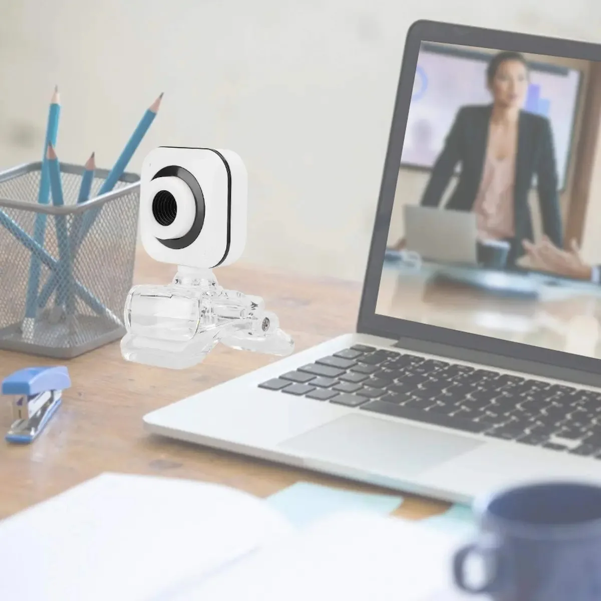 Webcam Hd, Webcam USB Full Hd, Microfone integrado foto 2
