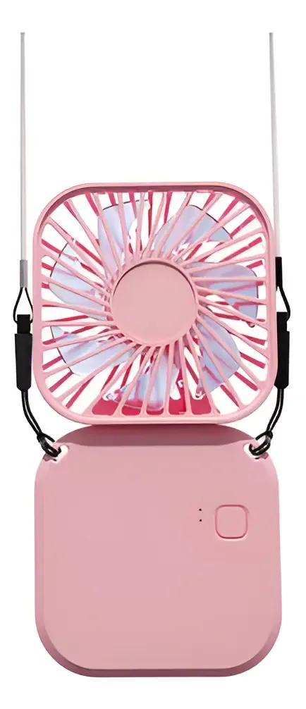 Ventilador portátil portátil Pink, recarregável